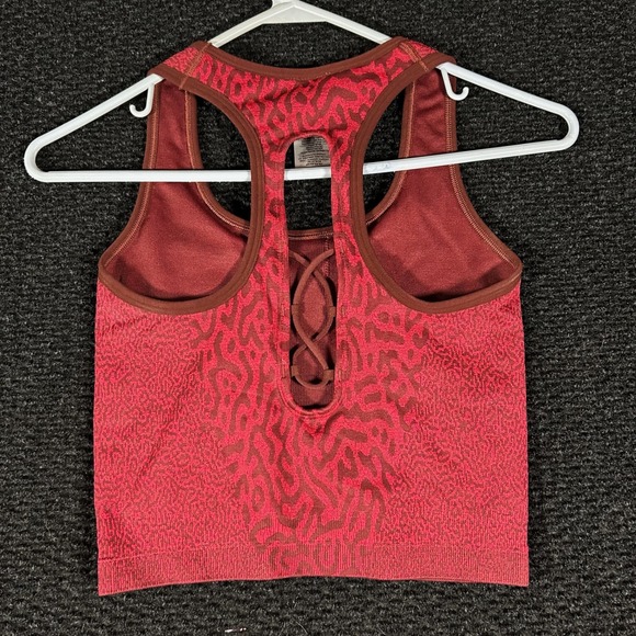 Gymshark Seamless Fit Ombre Marl Tank Top Red Brown Racerback Size‎ S - Picture 3 of 6